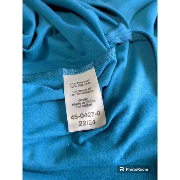 Full  Beauty Sport Womens Size 22/24 Scoop Neck Active Workout Shirt  Slit- Side - Picture 11 of 12